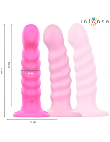INTENSE CINDY VIBRADOR TALLA L DISEAO EN ESPIRAL 10 VIBRACIONES ROSA CONTROL REMOTO
