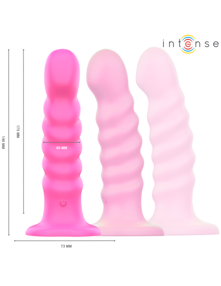 INTENSE CINDY VIBRADOR TALLA L DISEAO EN ESPIRAL 10 VIBRACIONES ROSA CONTROL REMOTO