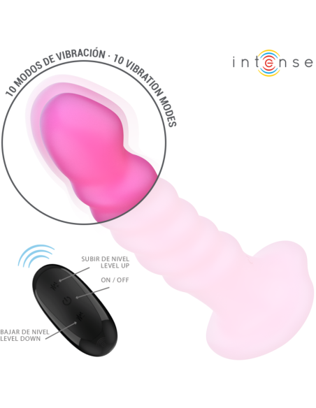 INTENSE CINDY VIBRADOR TALLA L DISEAO EN ESPIRAL 10 VIBRACIONES ROSA CONTROL REMOTO