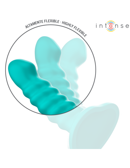 INTENSE BUFFY VIBRADOR TALLA S DISEAO EN ESPIRAL 10 VIBRACIONES AZUL CONTROL REMOTO
