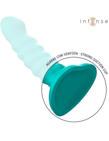 INTENSE BUFFY VIBRADOR TALLA S DISEAO EN ESPIRAL 10 VIBRACIONES AZUL CONTROL REMOTO