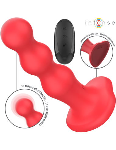 INTENSE CODY VIBRADOR CON VENTOSA ROJO CONTROL REMOTO
