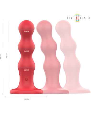 INTENSE CODY VIBRADOR CON VENTOSA ROJO CONTROL REMOTO