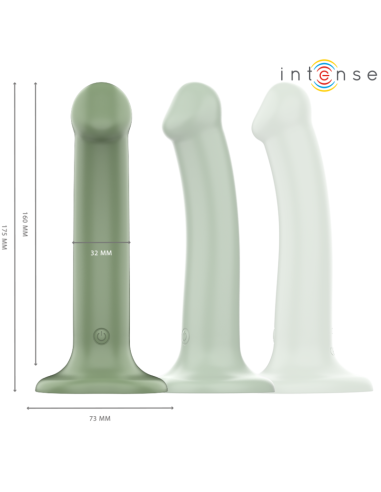 INTENSE BECCA VIBRADOR CON VENTOSA 10 VIBRACIONES VERDE CONTROL REMOTO