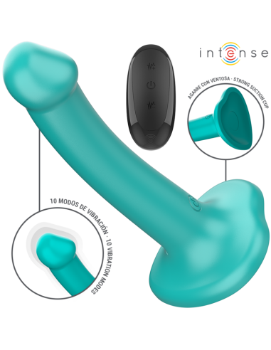 INTENSE KATIE VIBRADOR CON VENTOSA 10 VIBRACIONES AZUL OSCURO CONTROL REMOTO