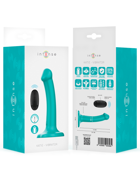 INTENSE KATIE VIBRADOR CON VENTOSA 10 VIBRACIONES AZUL OSCURO CONTROL REMOTO INTENSE KATIE VIBRADOR CON VENTOSA 10 VIBRACIONES AZUL OSCURO CONTROL REMOTO