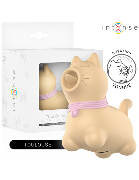 INTENSE ESTIMULADOR PUPPY LENGUA ROTADORA 360Aº PARA CLATORIS AMARILLO