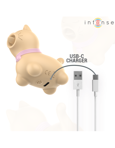 INTENSE ESTIMULADOR PUPPY LENGUA ROTADORA 360Aº PARA CLATORIS AMARILLO