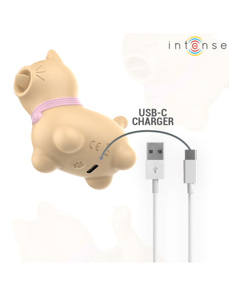 INTENSE ESTIMULADOR PUPPY LENGUA ROTADORA 360Aº PARA CLATORIS AMARILLO