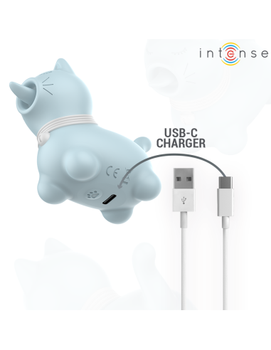INTENSE ESTIMULADOR PUPPY LENGUA ROTADORA 360Aº PARA CLATORIS AZUL
