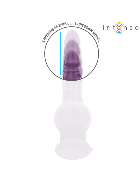 INTENSE TATUM VIBRADOR MULTIFUNCIAN CON VIBRACIAN UP AND DOWN 24 CM MORADO