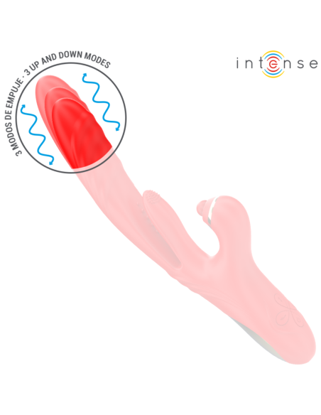 INTENSE ROSALIA VIBRADOR MULTIFUNCIAN 3 EN 1 ROJO