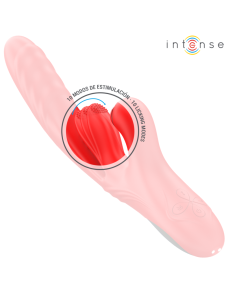 INTENSE ROSALIA VIBRADOR MULTIFUNCIAN 3 EN 1 ROJO
