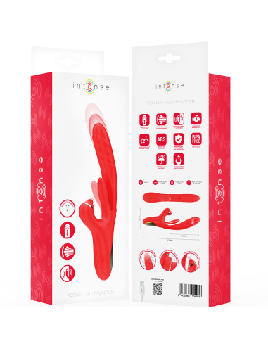 INTENSE ROSALIA VIBRADOR MULTIFUNCIAN 3 EN 1 ROJO