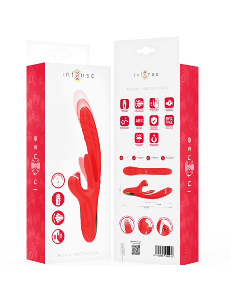 INTENSE ROSALIA VIBRADOR MULTIFUNCIAN 3 EN 1 ROJO