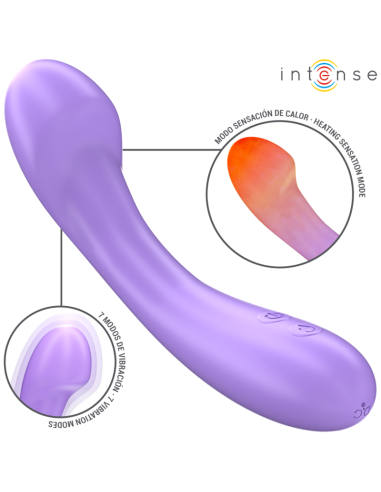 INTENSE BECKY VIBRADOR 19 CM CALENTABLE 7 VIBRACIONES MORADO