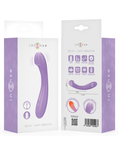 INTENSE BECKY VIBRADOR 19 CM CALENTABLE 7 VIBRACIONES MORADO