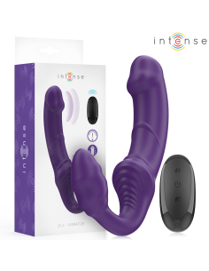 INTENSE JILL VIBRADOR DOBLE 20 CM VIOLETA CONTROL REMOTO