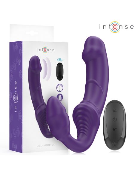 INTENSE JILL VIBRADOR DOBLE 20 CM VIOLETA CONTROL REMOTO INTENSE JILL VIBRADOR DOBLE 20 CM VIOLETA CONTROL REMOTO