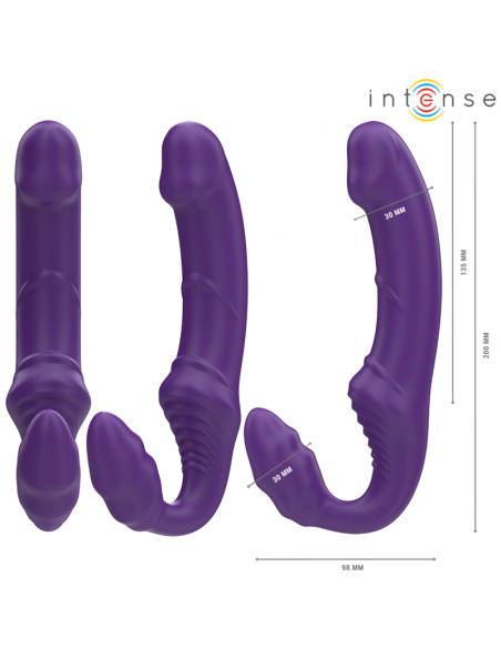 INTENSE JILL VIBRADOR DOBLE 20 CM VIOLETA CONTROL REMOTO
