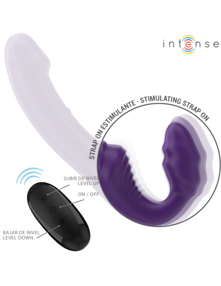 INTENSE JILL VIBRADOR DOBLE 20 CM VIOLETA CONTROL REMOTO