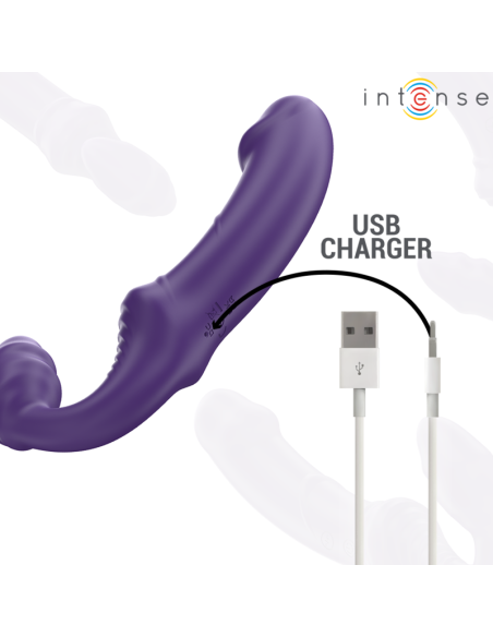 INTENSE JILL VIBRADOR DOBLE 20 CM VIOLETA CONTROL REMOTO