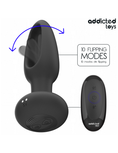 ADDICTED TOYS PLUG ANAL CON LENGUA VIBRADORA Y CONTROL REMOTO