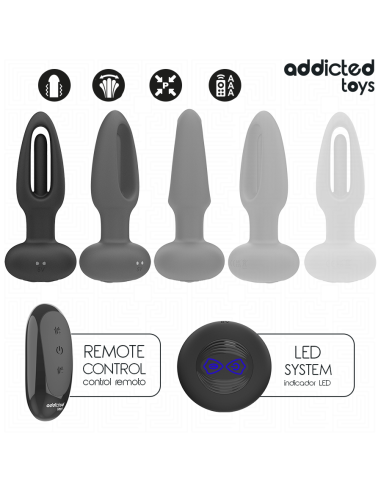 ADDICTED TOYS PLUG ANAL CON LENGUA VIBRADORA Y CONTROL REMOTO