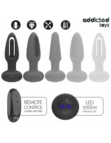 ADDICTED TOYS PLUG ANAL CON LENGUA VIBRADORA Y CONTROL REMOTO