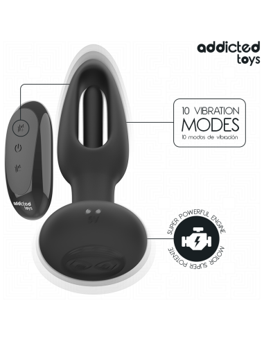 ADDICTED TOYS PLUG ANAL CON LENGUA VIBRADORA Y CONTROL REMOTO