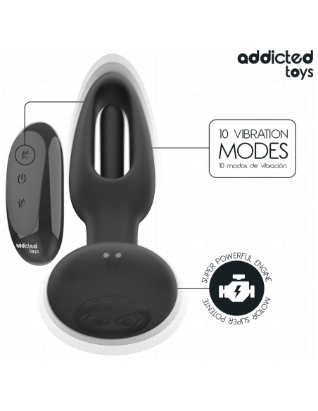ADDICTED TOYS PLUG ANAL CON LENGUA VIBRADORA Y CONTROL REMOTO
