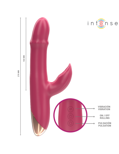INTENSE CHLOE VIBRADOR MULTIFUNCIAN 3 EN 1 ROJO