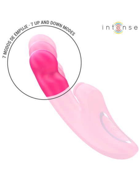 INTENSE EMI VIBRADOR 135 CM MULTIFUNCIAN 3 EN 1 10 VIBRACIONES ROSA
