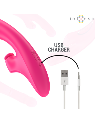 INTENSE EMI VIBRADOR 135 CM MULTIFUNCIAN 3 EN 1 10 VIBRACIONES ROSA