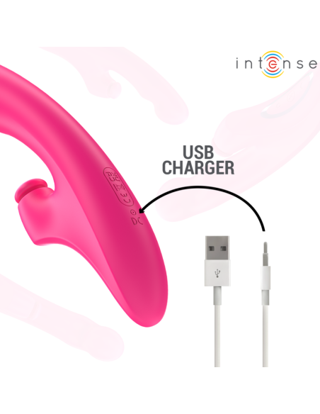 INTENSE EMI VIBRADOR 135 CM MULTIFUNCIAN 3 EN 1 10 VIBRACIONES ROSA