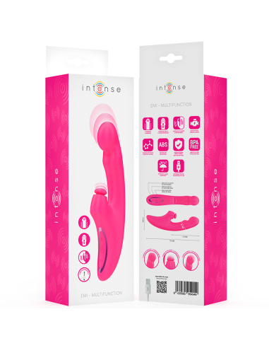 INTENSE EMI VIBRADOR 135 CM MULTIFUNCIAN 3 EN 1 10 VIBRACIONES ROSA