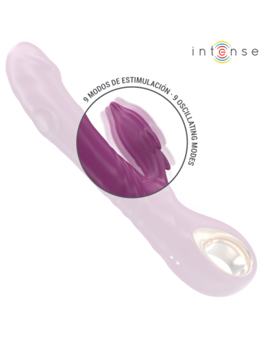 INTENSE HALLE VIBRADOR MULTIFUNCIAN CON LENGUA ESTIMULADORA EN FORMA DE DELFAN MORADO