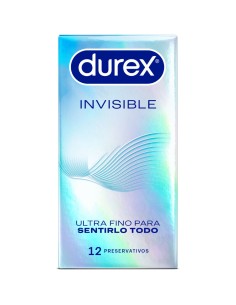 DUREX PRESERVATIVOS INVISIBLE ULTRA FINO 12 UNIDADES