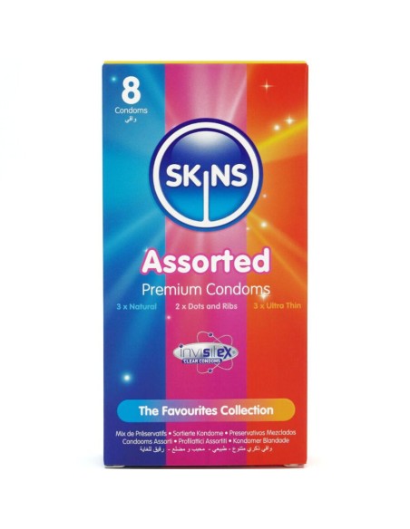 SKINS SURTIDO PRESERVATIVOS PREMIUM PACK 8 SKINS SURTIDO PRESERVATIVOS PREMIUM PACK 8