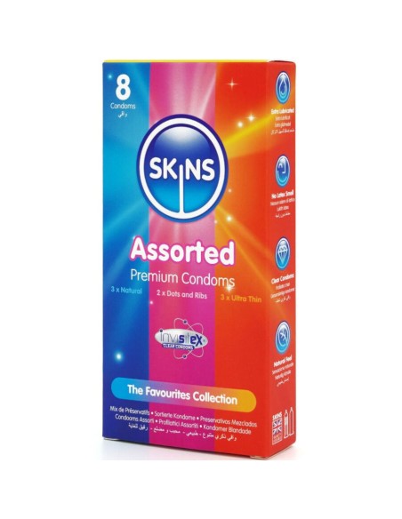 SKINS SURTIDO PRESERVATIVOS PREMIUM PACK 8 SKINS SURTIDO PRESERVATIVOS PREMIUM PACK 8