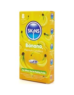 SKINS PRESERVATIVOS PREMIUM SABOR PLATANO PACK 8 2