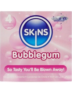 SKINS PRESERVATIVOS PREMIUM SABOR CHICLE PACK 4