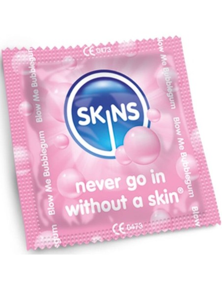SKINS PRESERVATIVOS PREMIUM SABOR CHICLE PACK 4