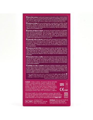 SKINS DOTS RIBS PRESERVATIVOS PREMIUM PACK 16