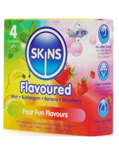 SKINS MULTI SABORES PRESERVATIVOS PREMIUM PACK 4