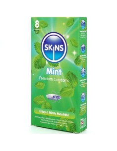 SKINS PRESERVATIVOS PREMIUM SABOR MENTA PACK 8 2
