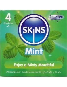 SKINS PRESERVATIVOS PREMIUM SABOR MENTA PACK 4