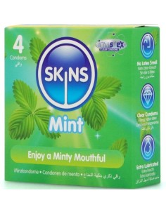 SKINS PRESERVATIVOS PREMIUM SABOR MENTA PACK 4 2