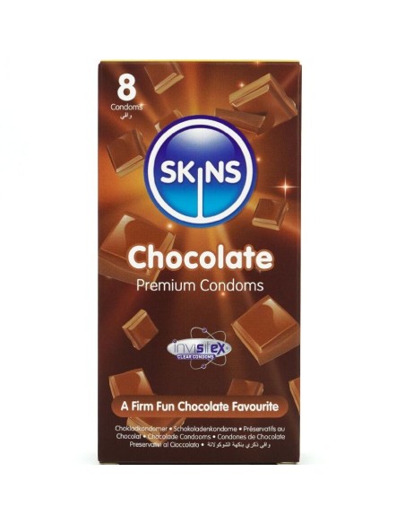 SKINS PRESERVATIVOS PREMIUM SABOR CHOCOLATE PACK 8 SKINS PRESERVATIVOS PREMIUM SABOR CHOCOLATE PACK 8