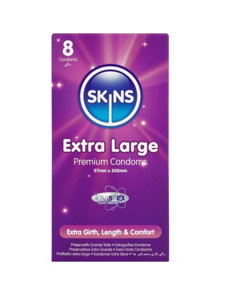 SKINS TAMAAO XL PRESERVATIVOS PREMIUM PACK 8